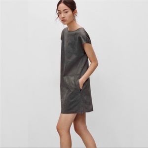 Faux suede mini dress